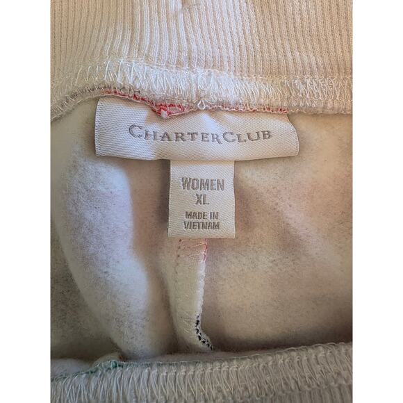 NWT Charter Club Rainbow Joggers Size XL Soft Stretch Pockets & Drawstring Waist - Picture 7 of 7